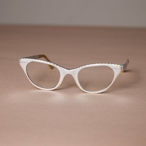 Vintage Tura Silver Cat Eye Glasses Frames